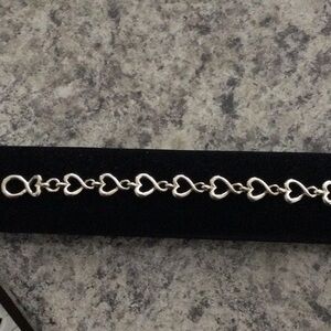 Elegant Silver Heart Bracelet